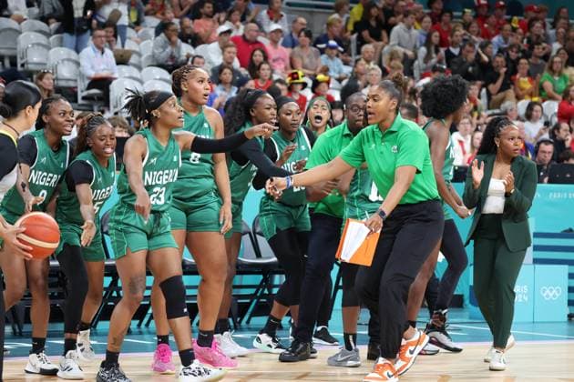 national team, Nationalteam Nigeria Women basketball, Canada vs Nigeria, Women s preliminary round during the Olympic Games, Olympische Spiele, Olympia, OS Paris 2024 - photo Laurent Sanson DPPI Panoramic JO 2024 : BASKET BALL - Canada vs Nigeria - Jeux Olympiques 2024 - Paris2024 - Lille - 04 08 2024 DPPI Panoramic 
