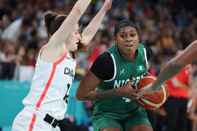 Elizabeth BALOGUN (Nigéria) Women basketball, Canada vs Nigeria, Women s preliminary round during the Olympic Games, Olympische Spiele, Olympia, OS Paris 2024 - photo Laurent Sanson DPPI Panoramic JO 2024 : BASKET BALL - Canada vs Nigeria - Jeux Olympiques 2024 - Paris2024 - Lille - 04 08 2024 DPPI Panoramic 