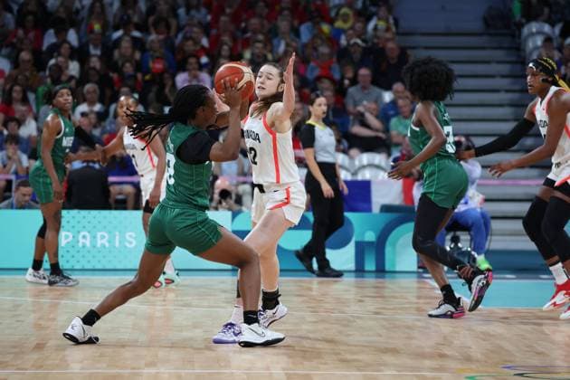 Syla SWORDS (Canada) Women basketball, Canada vs Nigeria, Women s preliminary round during the Olympic Games, Olympische Spiele, Olympia, OS Paris 2024 - photo Laurent Sanson DPPI Panoramic JO 2024 : BASKET BALL - Canada vs Nigeria - Jeux Olympiques 2024 - Paris2024 - Lille - 04 08 2024 DPPI Panoramic 