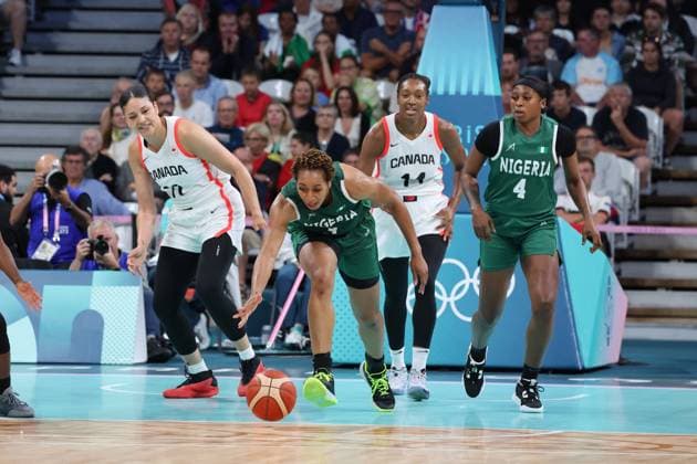 Pallas KUNAIYI-AKPANAH (Nigéria) Women basketball, Canada vs Nigeria, Women s preliminary round during the Olympic Games, Olympische Spiele, Olympia, OS Paris 2024 - photo Laurent Sanson DPPI Panoramic JO 2024 : BASKET BALL - Canada vs Nigeria - Jeux Olympiques 2024 - Paris2024 - Lille - 04 08 2024 DPPI Panoramic 