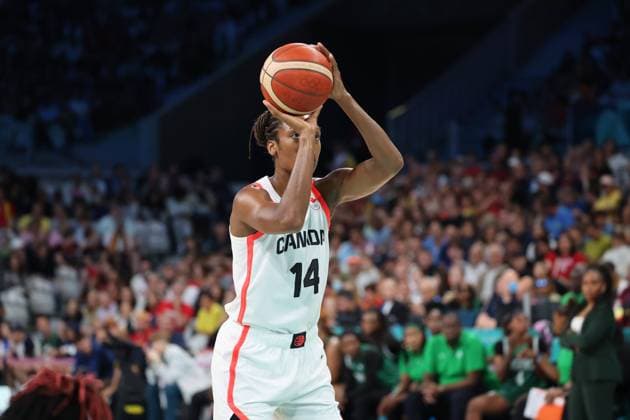 Kayla ALEXANDER (Canada) Women basketball, Canada vs Nigeria, Women s preliminary round during the Olympic Games, Olympische Spiele, Olympia, OS Paris 2024 - photo Laurent Sanson DPPI Panoramic JO 2024 : BASKET BALL - Canada vs Nigeria - Jeux Olympiques 2024 - Paris2024 - Lille - 04 08 2024 DPPI Panoramic 