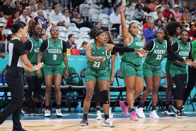 national team, Nationalteam Nigeria Women basketball, Canada vs Nigeria, Women s preliminary round during the Olympic Games, Olympische Spiele, Olympia, OS Paris 2024 - photo Laurent Sanson DPPI Panoramic JO 2024 : BASKET BALL - Canada vs Nigeria - Jeux Olympiques 2024 - Paris2024 - Lille - 04 08 2024 DPPI Panoramic 