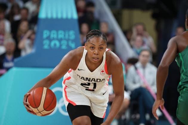Nirra FIELDS (Canada) Women basketball, Canada vs Nigeria, Women s preliminary round during the Olympic Games, Olympische Spiele, Olympia, OS Paris 2024 - photo Laurent Sanson DPPI Panoramic JO 2024 : BASKET BALL - Canada vs Nigeria - Jeux Olympiques 2024 - Paris2024 - Lille - 04 08 2024 DPPI Panoramic 
