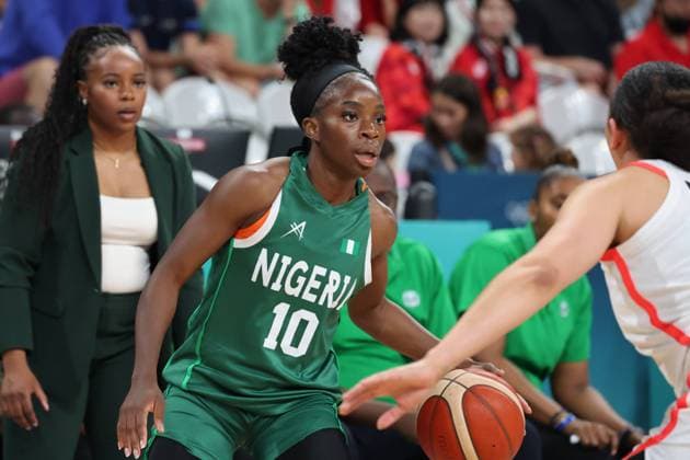 Amy OKONKWO (Nigéria) Women basketball, Canada vs Nigeria, Women s preliminary round during the Olympic Games, Olympische Spiele, Olympia, OS Paris 2024 - photo Laurent Sanson DPPI Panoramic JO 2024 : BASKET BALL - Canada vs Nigeria - Jeux Olympiques 2024 - Paris2024 - Lille - 04 08 2024 DPPI Panoramic 