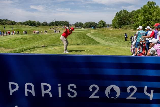 240804 Jon Rahm of Spain during the final round of the men s individual stroke play golf during day 9 of the Paris 2024 Olympic Games on August 4, 2024 in Paris Photo Petter Arvidson BILDBYRAN kod PA PA0861 golf olympic games olympics os ol olympiska spel olympiske leker paris 2024 paris os paris ol bbeng sweden sverige  Copyright: PETTERxARVIDSON BB240804PA121