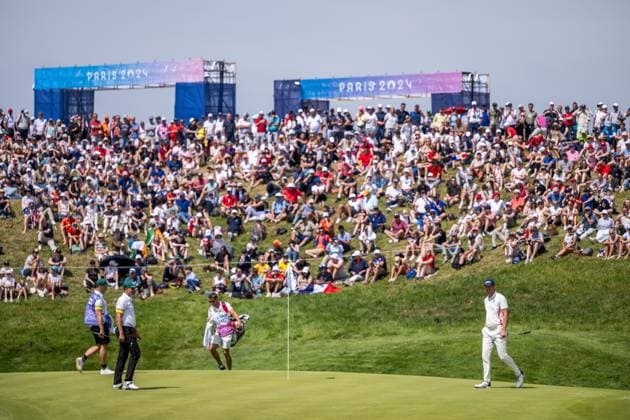 240804 Victro Perez of France during the final round of the men s individual stroke play golf during day 9 of the Paris 2024 Olympic Games on August 4, 2024 in Paris Photo Petter Arvidson BILDBYRAN code PA PA0861 golf olympic games olympics os ol olympiska spelen olympiske leker paris 2024 paris os paris ol bbeng france france grappa33  Copyright: PETTERxARVIDSON BB240804PA129