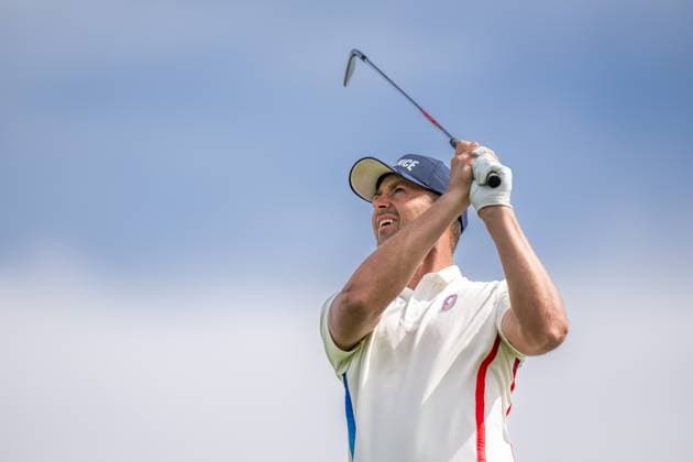 240804 Victor Perez of France celebrates during the final round of the men s individual stroke play golf during day 9 of the Paris 2024 Olympic Games on August 4, 2024 in Paris Photo Petter Arvidson BILDBYRAN code PA PA0861 golf olympic games olympics os ol olympiska spelen olympiske leker paris 2024 paris os paris ol bbeng france france grappa33 jubel  Copyright: PETTERxARVIDSON BB240804PA131