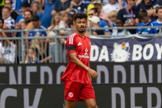 2 Soccer Bundesliga SV Darmstadt 98 Fortuna Düsseldorf, 04 08 2024 Emmanuel Iyoha Fortuna Düsseldorf 19 , clipping, portrait portrait, SV Darmstadt 98 Fortuna Düsseldorf, Darmstadt, Merck Stadion am Böllenfalltor, 4 8 2024 Copyright: xBEAUTIFULxSPORTS Gawlikx