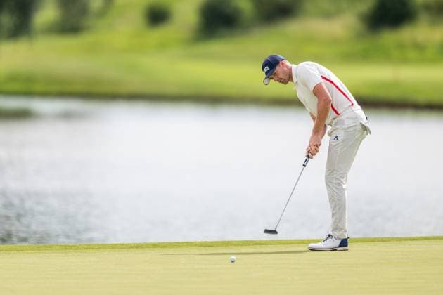 240804 Victor Perez of France during the final round of the men s individual stroke play golf during day 9 of the Paris 2024 Olympic Games on August 4, 2024 in Paris Photo Petter Arvidson BILDBYRAN code PA PA0861 golf olympic games olympics os ol olympiska spelen olympiske leker paris 2024 paris os paris ol bbeng france france france grappa33  Copyright: PETTERxARVIDSON BB240804PA142