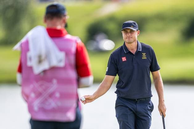 240804 Ludvig Aberg of Sweden during the final round of the men s individual stroke play golf during day 9 of the Paris 2024 Olympic Games on August 4, 2024 in Paris Photo Petter Arvidson BILDBYRAN code PA PA0861 golf olympic games olympics os ol olympiska spel olympiske leker paris 2024 paris os paris ol bbeng sweden sverige  Copyright: PETTERxARVIDSON BB240804PA148