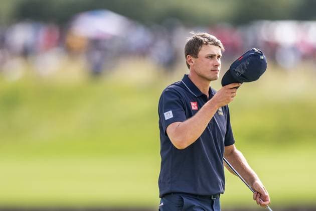 240804 Ludvig Aberg of Sweden during the final round of the men s individual stroke play golf during day 9 of the Paris 2024 Olympic Games on August 4, 2024 in Paris Photo Petter Arvidson BILDBYRAN code PA PA0861 golf olympic games olympics os ol olympiska spel olympiske leker paris 2024 paris os paris ol bbeng sweden sverige  Copyright: PETTERxARVIDSON BB240804PA150