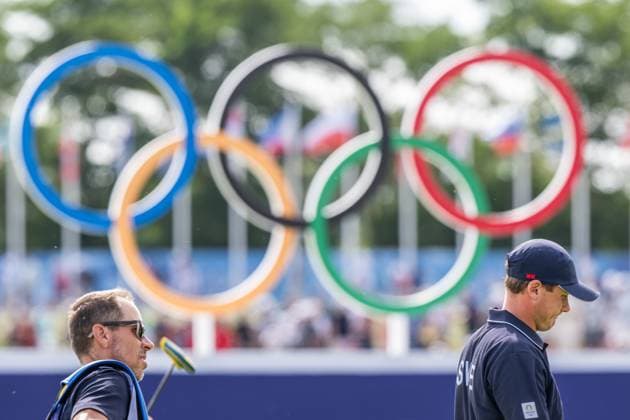 240804 Ludvig Aberg of Sweden during the final round of the men s individual stroke play golf during day 9 of the Paris 2024 Olympic Games on August 4, 2024 in Paris Photo Petter Arvidson BILDBYRAN code PA PA0861 golf olympic games olympics os ol olympiska spel olympiske leker paris 2024 paris os paris ol bbeng sweden sverige  Copyright: PETTERxARVIDSON BB240804PA153