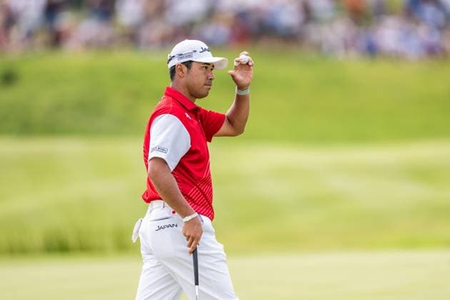 240804 Hideki Matsuyama of Japan during the final round of the men s individual stroke play golf during day 9 of the Paris 2024 Olympic Games on August 4, 2024 in Paris Photo Petter Arvidson BILDBYRAN code PA PA0861 golf olympic games olympics os ol olympiska spelen olympiske leker paris 2024 paris os paris ol bbeng japan  Copyright: PETTERxARVIDSON BB240804PA178