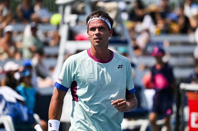 ATP National Bank Open 2024 MONTREAL, QC, CANADA AUGUST 04 Look on Daniel Altmaier GER during a qualifying round match at ATP National Bank Open on August 04, 2024 at IGA Stadium in Montreal, QC, Canada Photo by David Kirouac Copyright: xBEAUTIFULxSPORTS Kirouacx