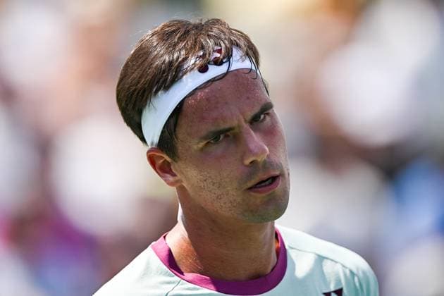 ATP National Bank Open 2024 MONTREAL, QC, CANADA AUGUST 04 Look on Daniel Altmaier GER during a qualifying round match at ATP National Bank Open on August 04, 2024 at IGA Stadium in Montreal, QC, Canada Photo by David Kirouac Copyright: xBEAUTIFULxSPORTS Kirouacx