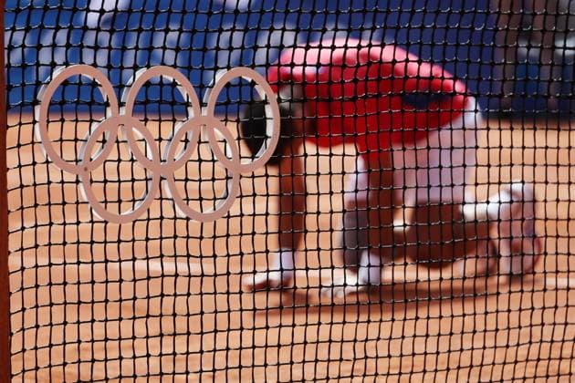 Sport Themen der Woche KW31 Sport Bilder des Tages Foto IPP Marco Trovati Pentaphoto Parigi 02 08 2024 Giochi Olimpici Olimpiadi Olimpiade Estive Olympic Games, Olympische Spiele, Olympia, OS Paris tennis - finale singolare maschile nella foto Novak Djokovic festeggia la vittoria italy  Copyright: xR4924_italyphotopressx