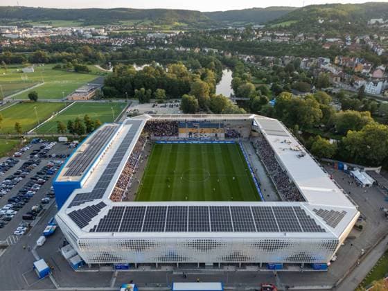 Opening of the stadium in Jena The new soccer arena in Jenas Ernst Abbe Sportfeld was officially opened with a match between FC Carl Zeiss and Sampdoria Genoa on 30 07 24 Jena Thuringia Germany xRMx