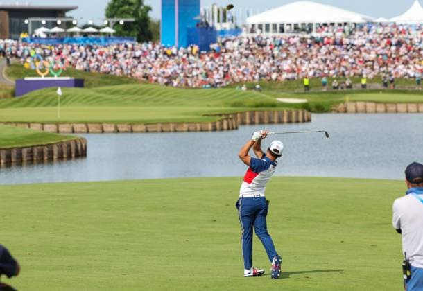 OLYMPICS - Olympic Summer Games 2024 PARIS,FRANCE,04.AUG.24 - OLYMPICS, GOLF - Olympic Summer Games Paris 2024, mens individual stroke play, final. Image shows Xander Schauffele (USA).  GEPAxpictures xHaraldxSteiner