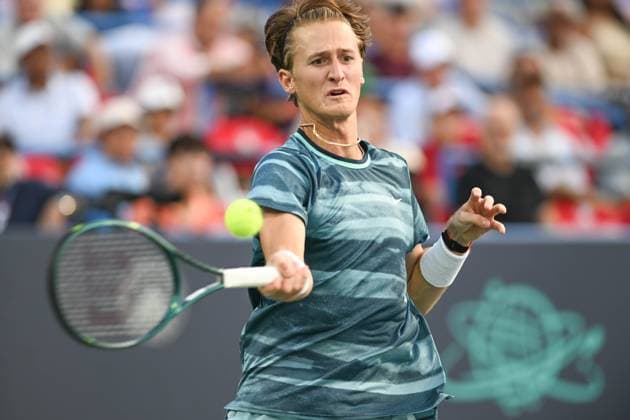 August 4, 2024, Washington, D.C, U.S: SEBASTIAN KORDA hits a forehand during his win over Flavio Cobolli in the menÃ¢â‚¬â ¢s final at the Rock Creek Tennis Center. Washington U.S - ZUMAg196 20240804_zap_g196_024 Copyright: xKylexGustafsonx