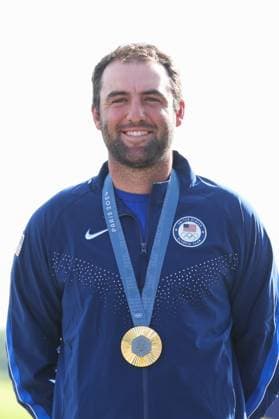 Scottie Scheffler (USA), AUGUST 4, 2024 - Golf : Medal Ceremony during the Paris 2024 Olympic Games, Olympische Spiele, Olympia, OS at Golf National in Saint-Quentin-en-Yvelines, France. Noxthirdxpartyxsales  (262085059)