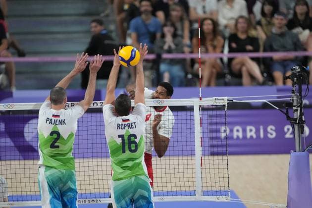 RECORD DATE NOT STATED PARIS 05.08.2024 SUMMER Olympic Games, Olympische Spiele, Olympia, OS VOLLEYBALL QUARTERFINAL POLAND - SLOVENIA WILFREDO LEON FOTO: TOMASZ MARKOWSKI NEWSPIX.PL --- Newspix.pl  050824TOM014