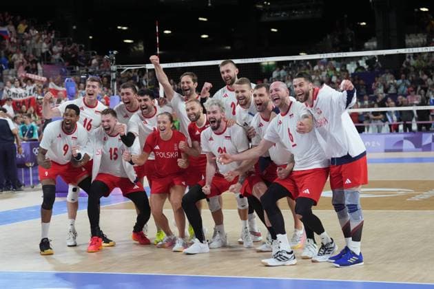Sport Bilder des Tages RECORD DATE NOT STATED PARIS 05.08.2024 SUMMER Olympic Games, Olympische Spiele, Olympia, OS VOLLEYBALL QUARTERFINAL POLAND - SLOVENIA FOTO: TOMASZ MARKOWSKI NEWSPIX.PL --- Newspix.pl  050824TOM031