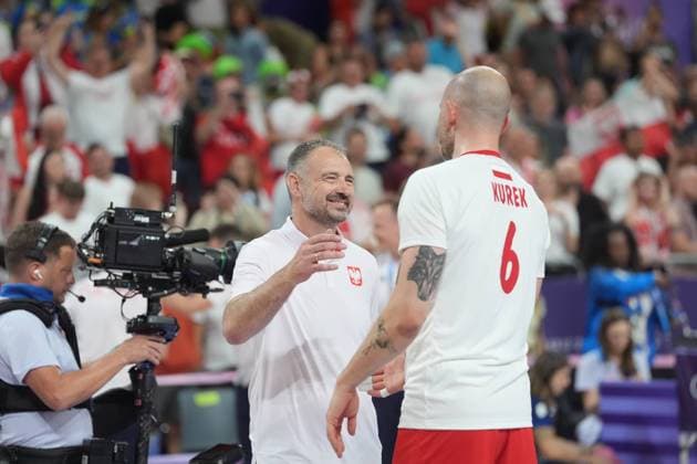 RECORD DATE NOT STATED PARIS 05.08.2024 SUMMER Olympic Games, Olympische Spiele, Olympia, OS VOLLEYBALL QUARTERFINAL POLAND - SLOVENIA NIKOLA GRBIC BARTOSZ KUREK FOTO: TOMASZ MARKOWSKI NEWSPIX.PL --- Newspix.pl  050824TOM033