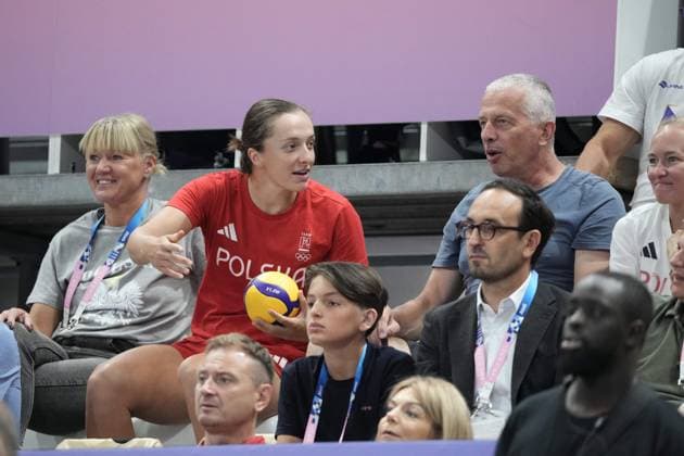 RECORD DATE NOT STATED PARIS 05.08.2024 SUMMER Olympic Games, Olympische Spiele, Olympia, OS VOLLEYBALL QUARTERFINAL POLAND - SLOVENIA IGA SWIATEK TOMASZ SWIATEK FOTO: TOMASZ MARKOWSKI NEWSPIX.PL --- Newspix.pl  TM104269