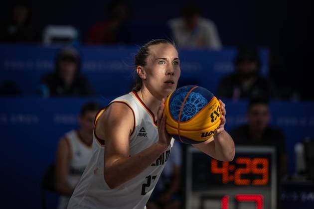 Olympic Games Paris 2024 Basketball 3x3 Paris 05 08 2024 Semi-final Women Women Germany GER Canada CAN Germany wins the semi-final 16 15 and advances to the final