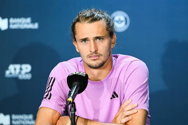 ATP National Bank Open 2024 MONTREAL, QC, CANADA AUGUST 05 Alexander Zverev GER answers questions at a press conference at ATP National Bank Open on August 05, 2024 at IGA Stadium in Montreal, QC, Canada Photo by David Kirouac Copyright: xBEAUTIFULxSPORTS Kirouacx