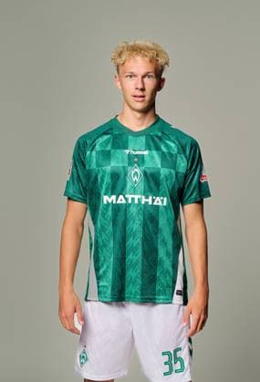 official portrait date SV Werder Bremen 2024 2025 Leon Opitz Werder Bremen 35 1 BL portrait date 2024 2025, xWerderxBremenxviaxnordphotoxGmbHx xKokenge nph00001