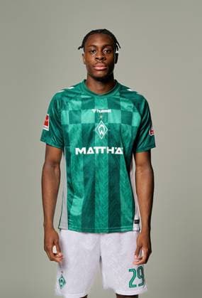 official portrait date SV Werder Bremen 2024 2025 Dikeni Salifou Werder Bremen 29 1 BL portrait date 2024 2025, xWerderxBremenxviaxnordphotoxGmbHx xKokenge nph00001