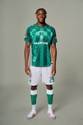 official portrait date SV Werder Bremen 2024 2025 Dikeni Salifou Werder Bremen 29 1 BL portrait date 2024 2025, xWerderxBremenxviaxnordphotoxGmbHx xKokenge nph00001