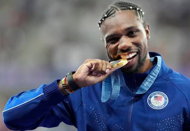 Paris 2024, Athletics, Men, 100m, Award ceremony