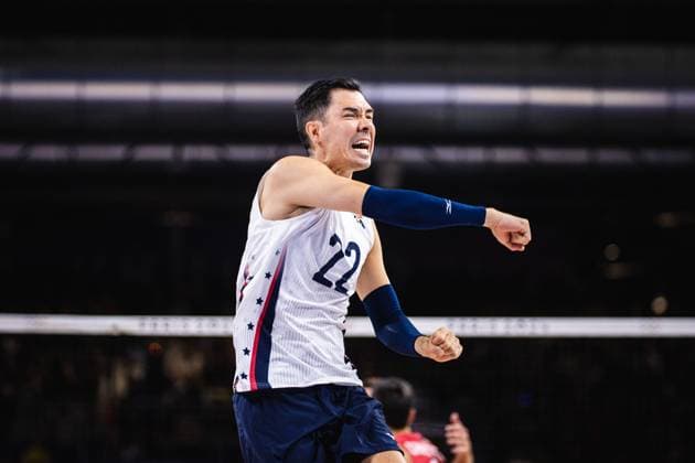 Brazil x USA men&amp; 39;s indoor volleyball PARIS, IF - 05.08.2024: BRAZIL X USA MEN& 39;S INDOOR VOLLEYBALL - Volleyball - Paris 2024 Olympics - Brazil (Photo: Luca Castro Fotoarena) x2588252x  LucaxCastro