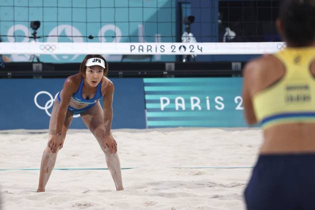 RECORD DATE NOT STATED PARIS, FR - AUGUST 5: View of Japan vs Brazil Women s Beach volleyball, Beachvolleyball in Paris, France during the 2024 Summer Olympics on August 5, 2024. Copyright: xmpi34x