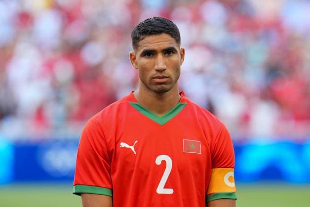 Achraf Hakimi (Morocco), Football , Morocco vs Spain during the semi-final Olympic Games, Olympische Spiele, Olympia, OS Paris 2024. (Photo Norbert Scanella - DPPI Media Panoramic) JO 2024 : FOOTBALL - Maroc vs Espagne - Jeux Olympiques 2024 - Paris2024 - Marseille - 05 08 2024 DPPI Panoramic 