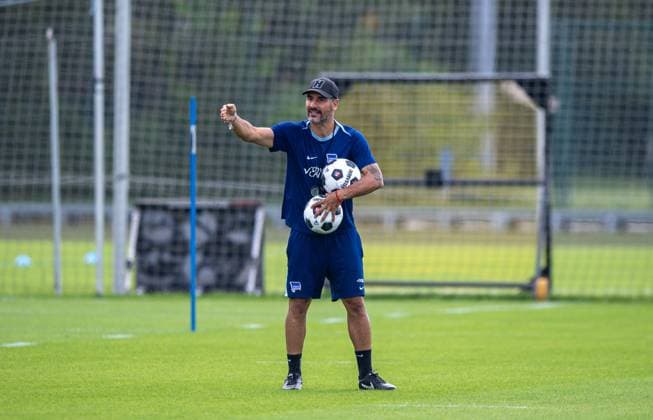 Soccer, Men, Season 2024 25, 2 Bundesliga, Hertha BSC, Training, Coach Cristian Fiel Hertha BSC , 06 08 2024, Copyright: xSebastianxRäppold MatthiasxKochx