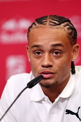 RB Leipzig Sports Management Bundesliga Leipzig, 06 08 2024, RBL Football Academy, Football Bundesliga , RB Leipzig Press Conference , In the picture Xavi Simons 10, RB Leipzig , In the picture Picture Point