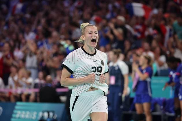 Antje DOELL (Germany) Womens Handball, France vs Germany, Women s Quarterfinal during the Olympic Games, Olympische Spiele, Olympia, OS Paris 2024 JO 2024 : HANDBALL FEMININ - France vs Allemagne - Quart de Finale - Jeux Olympiques 2024 - Paris2024 - Lille - 06 08 2024 DPPI Panoramic 
