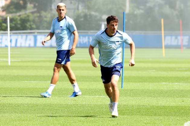 DEU, DFL, 2 FBL Hertha BSC, Training, 06 08 2024, Sportforum, Berlin, DEU, DFL, 2 FBL Hertha BSC, Training, im Bild Diego Demme Hertha BSC Berlin 6 DFL regulations prohibit any use of Photographs as image sequences and or quasi video Foto Juergen Engler nordphoto GmbH nordphotoxGmbHx xEngler nph00076
