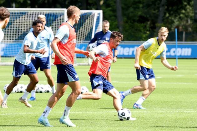 DEU, DFL, 2 FBL Hertha BSC, Training, 06 08 2024, Sportforum, Berlin, DEU, DFL, 2 FBL Hertha BSC, Training, im Bild Diego Demme Hertha BSC Berlin 6 DFL regulations prohibit any use of Photographs as image sequences and or quasi video Foto Juergen Engler nordphoto GmbH nordphotoxGmbHx xEngler nph00076