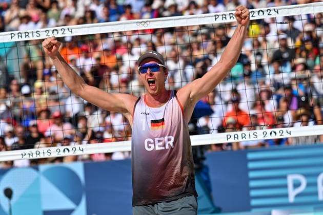 Olympic Games Beach Volleyball Paris 06 08 2024 Quarter-finals, Men, GER NED, Nils Ehlers 1, GER , Copyright: xBEAUTIFULxSPORTS TomxBlochx