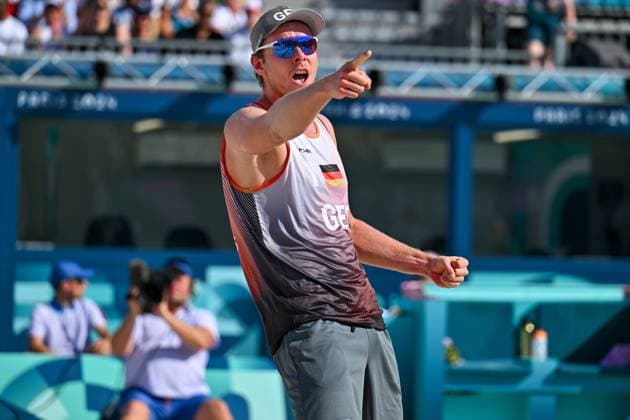 Olympic Games Beach Volleyball Paris 06 08 2024 Quarter-finals, Men, GER NED, Nils Ehlers 1, GER , Copyright: xBEAUTIFULxSPORTS TomxBlochx
