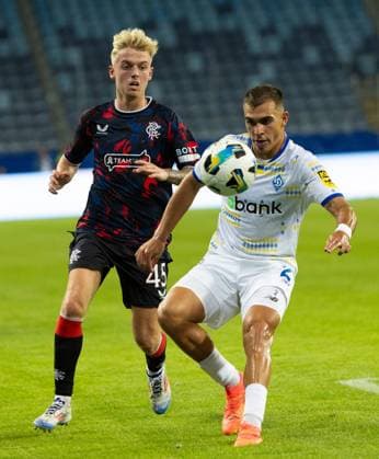 Ross McCausland of Rangers during UEFA Champions League Third Round Qualifying match at Arena Lublin. Dynamo Kyiv v Rangers, UEFA Champions League 3rd Qualifying Round, Football, Arena Lublin, Lublin, Poland - 06 Aug 2024  Copyright: xLukexNickerson RangersxFC Shutterstockx 14623393dm