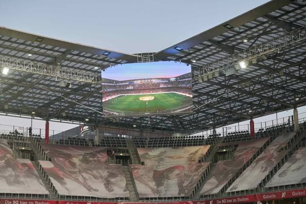 Salzburg, Austria 06 August 2024 Champions League qualification 2024 2025 RB Salzburg vs FC Twente Enschede In the picture east curve with monitor Red Bull Arena Copyright: xFotostandx xWassmuthx