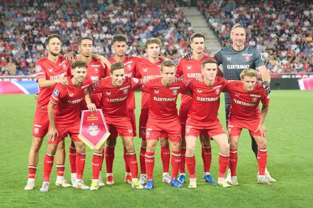 Salzburg, Austria 06 August 2024 Champions League Qualification 2024 2025 RB Salzburg vs FC Twente Enschede In the picture team photo, team photo from FC Twente Enschede Red Bull Arena Copyright: xFotostandx xWassmuthx