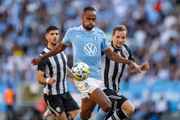 Malmo FF v PAOK FC, UEFA Champions League qualification, Malmoe, Sweden Malmoe, Sweden. 06th, August 2024. Isaac Thelin (9) of Malmo FF seen during the UEFA Champions League qualification match between Malmo FF and PAOK FC at Eleda Stadion in Malmo. Malmö Sweden  Copyright: xGonzalesxPhoto TobiasxJorgensenx