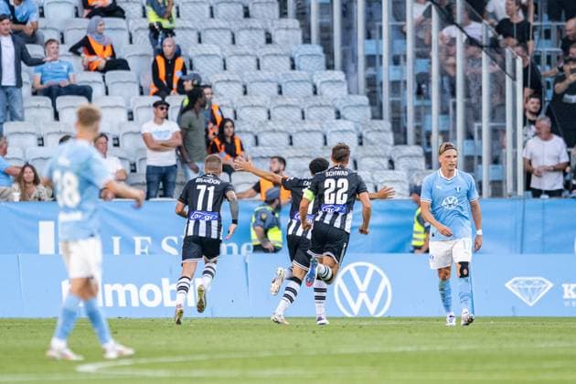 Malmo FF v PAOK FC, UEFA Champions League qualification, Malmoe, Sweden Malmoe, Sweden. 06th, August 2024. Taison (11) of PAOK equalises for 1-1 during the UEFA Champions League qualification match between Malmo FF and PAOK FC at Eleda Stadion in Malmo. Malmö Sweden  Copyright: xGonzalesxPhoto TobiasxJorgensenx