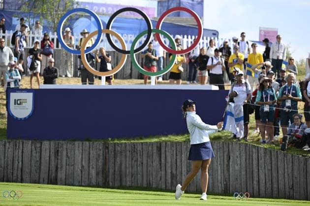 PARIS, FRANCE 20240807 Swedens Linn Grant during the womens golf competition at Le Golf National during the Summer Olympics in Paris PARIS FRANCE Olympics x10050x  Copyright: xPontusxLundahl TTx OS 2024 BORDTENNIS